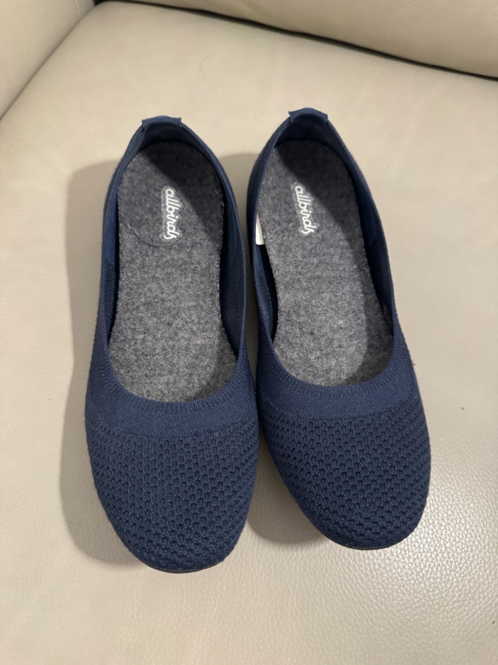 Allbirds women’s Navy Wool Knit Slip-On Shoes